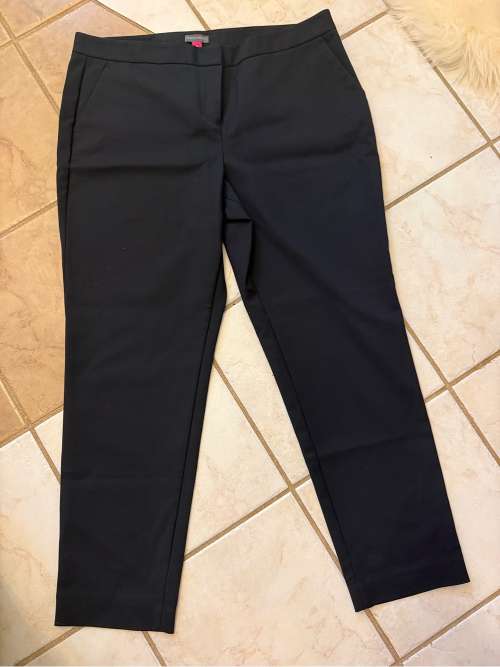 Vince Camuto Black Slim Straight Dress Pants